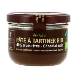 BOVETTI Pâte à Tartiner aux Noisettes et Chocolat noir Bio 350g