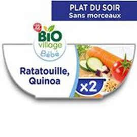 MARQUE REPÈRE, BIO VILLAGE Bol 6 mois Bio Ratatouille Quinoa 2x200g