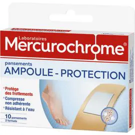 MERCUROCHROME Pansements ampoule protection x10