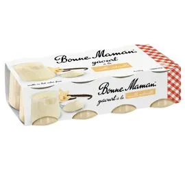 BONNE MAMAN Yaourt aromatisé à la vanille naturelle 8x125g