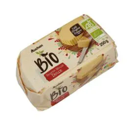 AUCHAN BIO Beurre moulé doux 250g