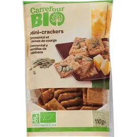 CARREFOUR BIO Mini-crackers bio emmental graines de courge 110g