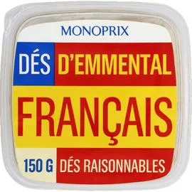 MONOPRIX Dés emmental 150g