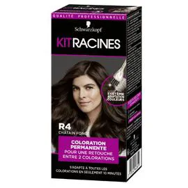 SCHWARZKOPF Coloration Permanente kit racines châtain foncé R4 22ml