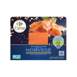 CARREFOUR EXTRA Saumon fumé Norvège 140g