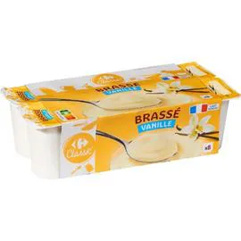 CARREFOUR CLASSIC' Yaourt brassé vanille 8x125g