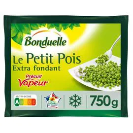BONDUELLE Petits pois extra-fondants précuits à la vapeur 750g