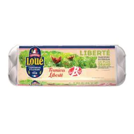 LOUÉ Oeufs Calibre Moyen Label Rouge Sans OGM x12