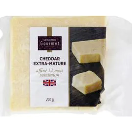 MONOPRIX GOURMET Cheddar extra-mature affiné 12 mois minimum 200g