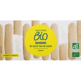 MONOPRIX BIO Boudoirs au sucre de canne, bio 175g