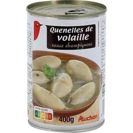 AUCHAN Quenelles de volaille sauce champignons 400g