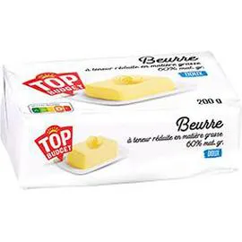 TOP BUDGET Beurre doux 60% MG 200g