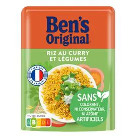 BEN'S ORIGINAL Riz micro-ondes express au curry et légumes 220g