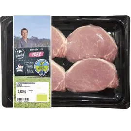 CARREFOUR LE MARCHÉ Côtes de porc premières sans os 400g