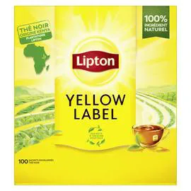 LIPTON Yellow Label Thé Noir Origine Kenya x100 200g