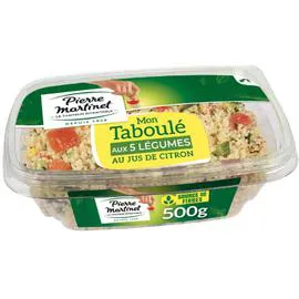 PIERRE MARTINET Salade Taboulé 5 légumes au jus de citron 500g