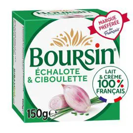 BOURSIN Fromage frais à tartiner Echalote et ciboulette 150g