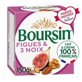 BOURSIN Fromage frais à tartiner Figue et 3 noix 150g