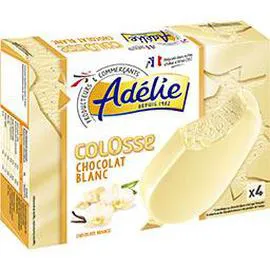 ADÉLIE Glaces chocolat blanc Colosse 4x120ml