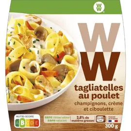 WW, WEIGHT WATCHERS Plat cuisiné tagliatelles poulet 300g