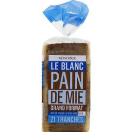 MONOPRIX Pain de mie nature spécial sandwich grand format 825g