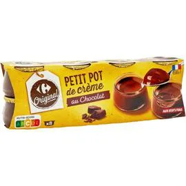 CARREFOUR ORIGINAL Crèmes dessert chocolat 8x100g