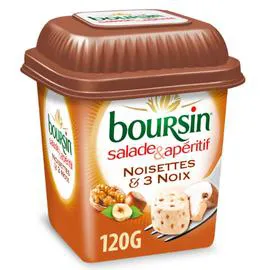 BOURSIN Fromage Apéritif Et Salade Noisettes Et 3 Noix 120g
