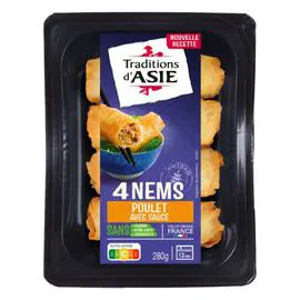 TRADITIONS D'ASIE Nems poulet 280g