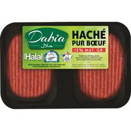 DABIA Steaks hachés Halal 15% MG 250g