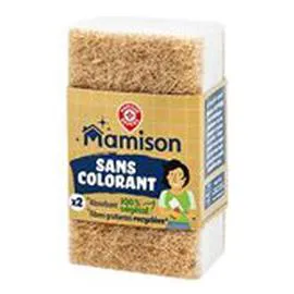 MARQUE REPÈRE, MAMISON Eponges grattantes Fibres naturelles X2 x2