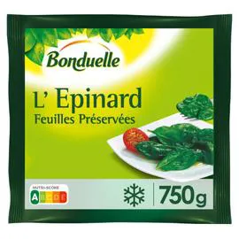 BONDUELLE Epinards feuilles préservées 750g