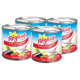 RÉGILAIT Lait concentré non sucré entier 4x170g