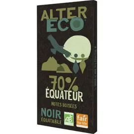 ALTER ECO Chocolat noir 70% Equateur Bio 100g