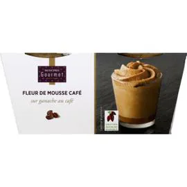 MONOPRIX GOURMET Fleur de mousse café sur ganache au café 2x80g