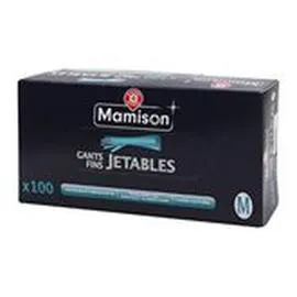 MARQUE REPÈRE, MAMISON Gants jetables latex Taille M x100 x100