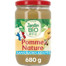 LÉA NATURE, JARDIN BIO ÉTIC Compote pomme Bio 680g