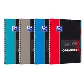 OXFORD Cahier organiserbook Aqua 24.5x31cm - 160 pages l'unité