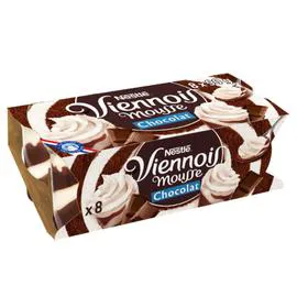 NESTLÉ, LE VIENNOIS Mousse liégeoise chocolat 8x90g