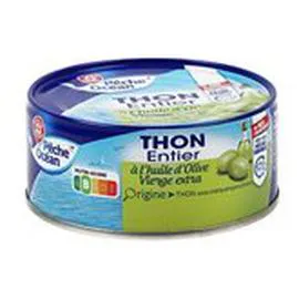 MARQUE REPÈRE, PÊCHE OCÉAN Thon entier Huile d'olive 160g