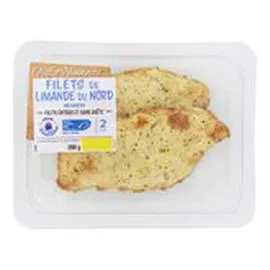 LECLERC, L'ATELIER POISSONNERIE Filets de limande du Nord MSC x 200g