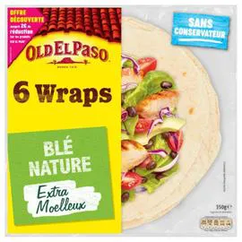 OLD EL PASO Wraps de blé nature 350g