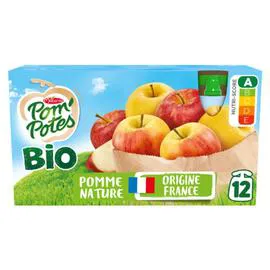 MATERNE, POM'POTES Compote Bio pomme nature 12x90g