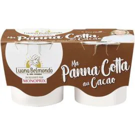 LUANA BELMONDO X MONOPRIX Ma Panna Cotta au Cacao 2x100g