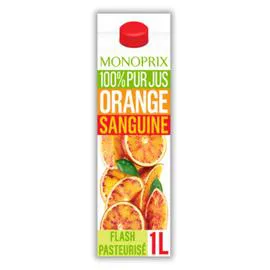 MONOPRIX 100% pur jus fruit pressé orange sanguine 1l