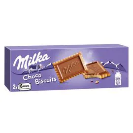 MILKA Biscuits petit beurre nappés au chocolat au lait Choco Biscuits 150g