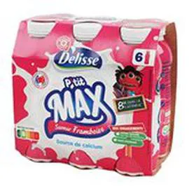 MARQUE REPÈRE, DÉLISSE P'tit max Framboise 6x180g