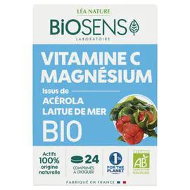 LÉA NATURE, BIOSENS Complément alimentaire magnésium et vitamine C Bio x24