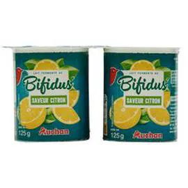 AUCHAN Yaourt bifidus au citron 4x125g