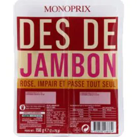 MONOPRIX Dés de jambon 150g