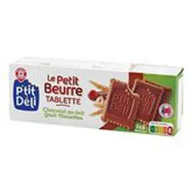 MARQUE REPÈRE, P'TIT DÉLI Biscuit Petit beurre Tablette lait noisette 150g